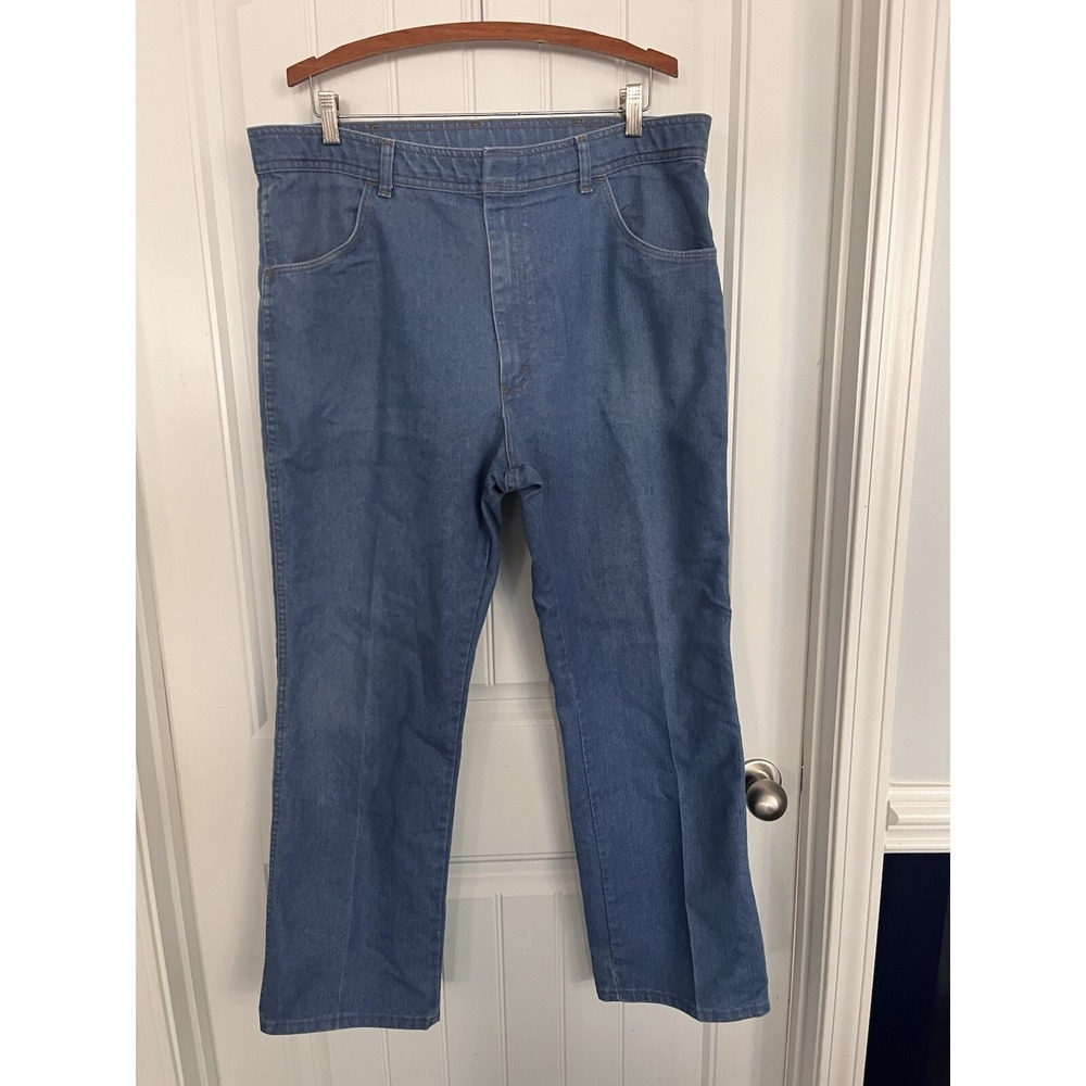 Vintage Wrangler Blue Jeans Denim Grandpa Cowboy 40 X 30 Pants Light Blue 247